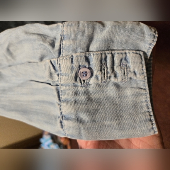 Bella Dahl Button Down Shirt With Open Back Size Small - Picture 5 of 12